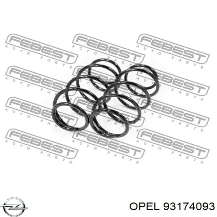 Пружина передня Opel 93174093 ціна, від 23.64 USD