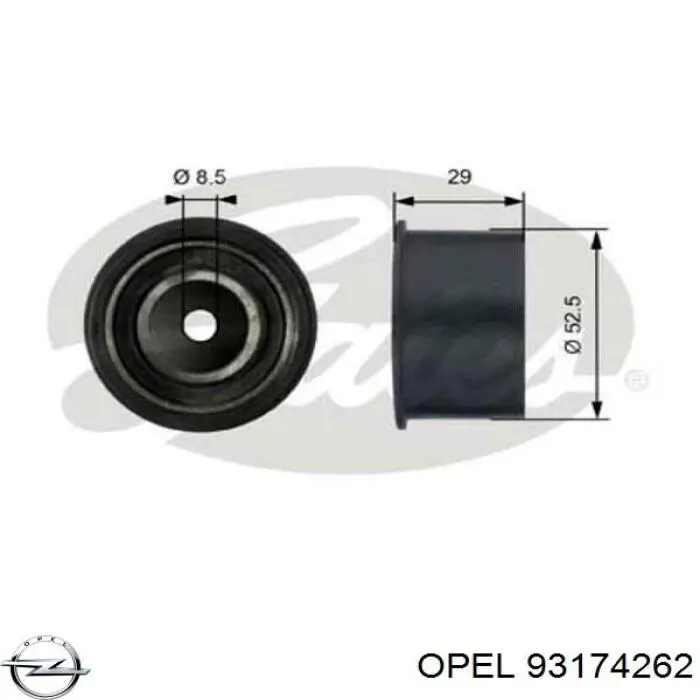 Комплект ГРМ 93174262 Opel
