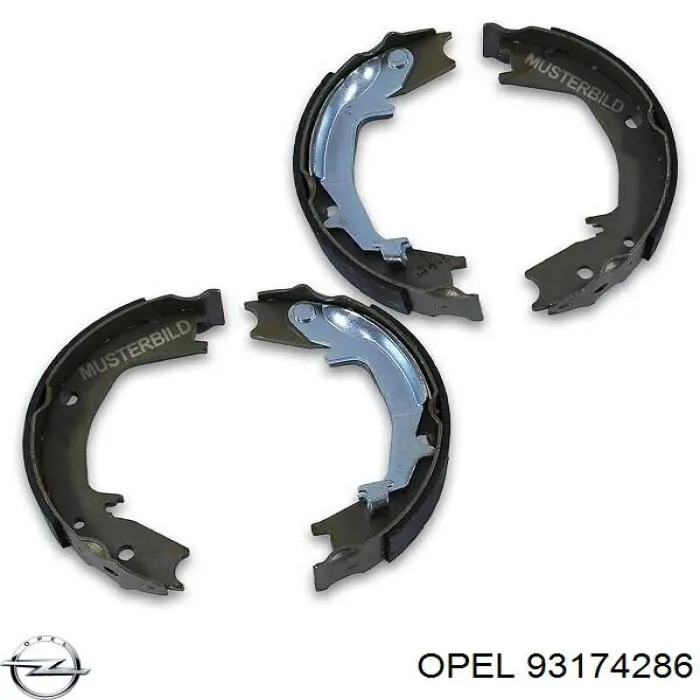 Монтажний комплект задніх барабанних колодок Opel 93174286 ціна, від 6.79 USD
