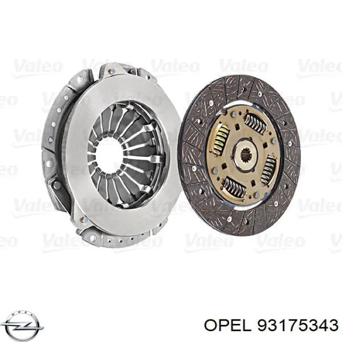 Купити 93175343 Opel Комплект зчеплення (диск, корзина, підшипник)