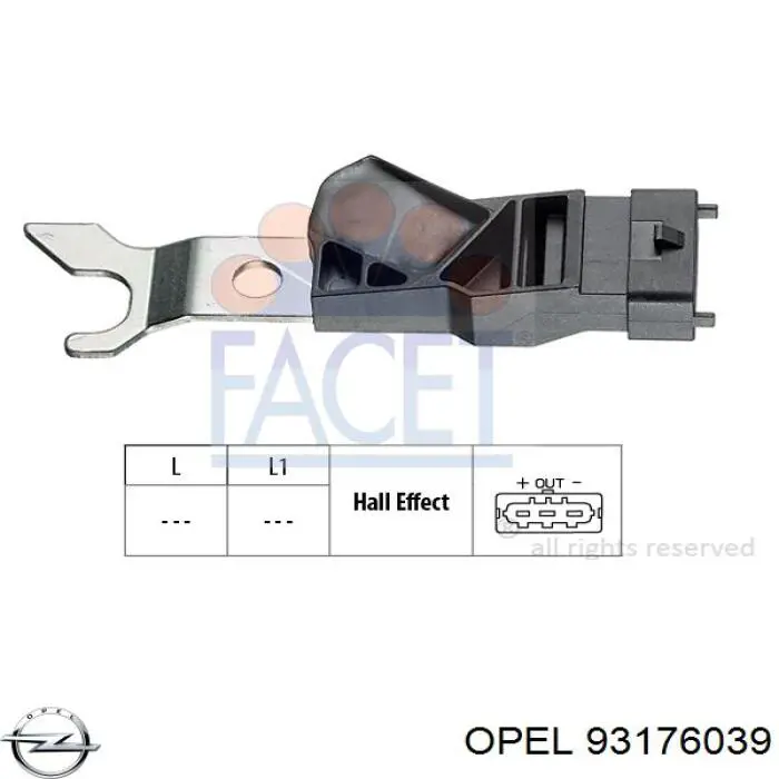 Датчик фаз Opel 93176039 ціна, від 17.96 USD