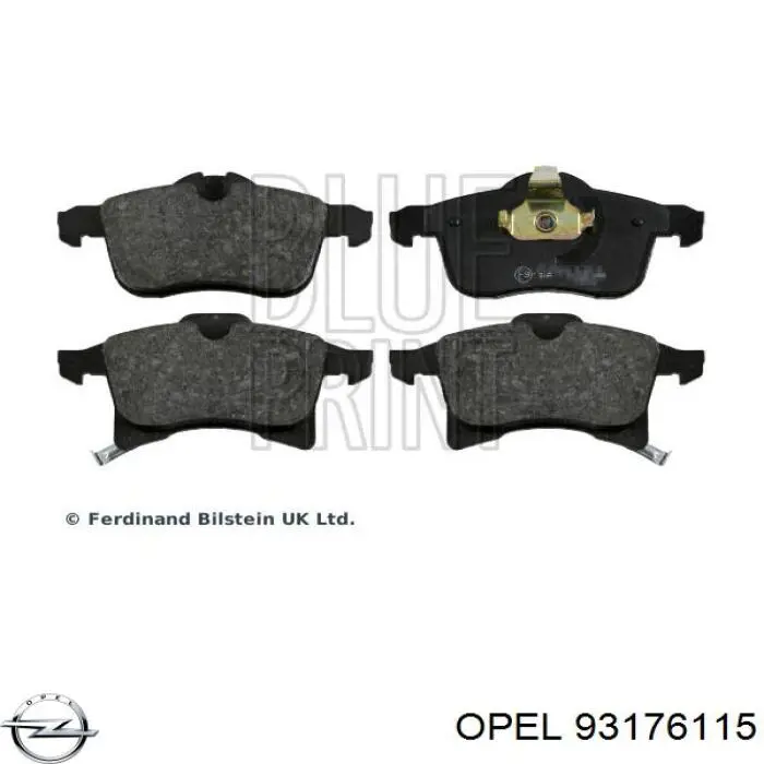 Тормозні колодки Opel 93176115