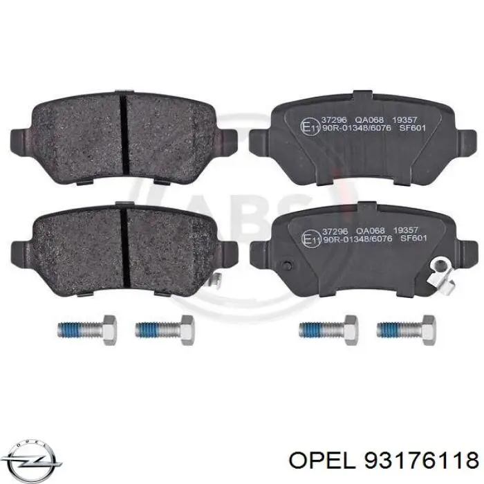 Купити 93176118 Opel Задні колодки