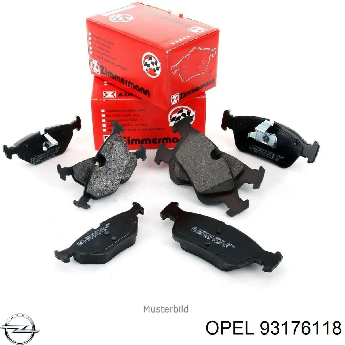 93176118 Opel Колодки гальмівні задні, дискові