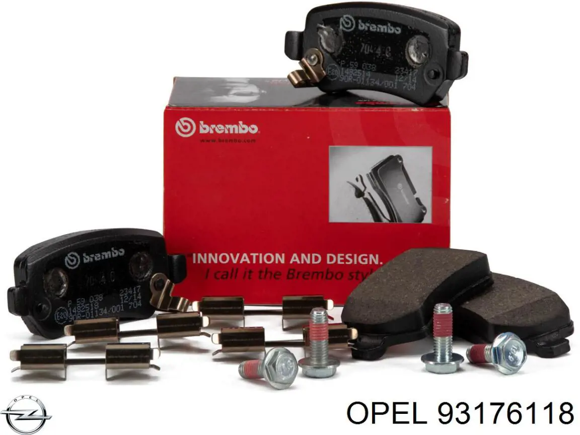 Задні гальмівні колодки Opel 93176118 ціна, від 12.67 USD