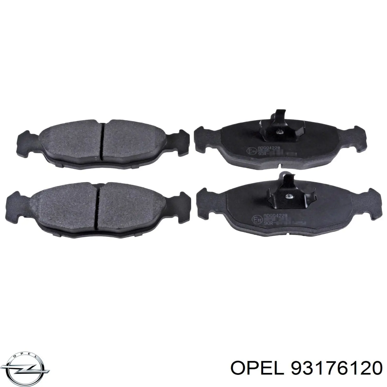 Купити 93176120 Opel Колодки гальмівні передні, дискові