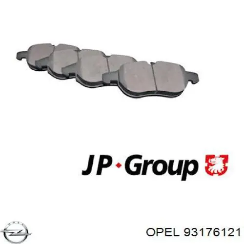Купити 93176121 Opel Колодки гальмівні передні, дискові