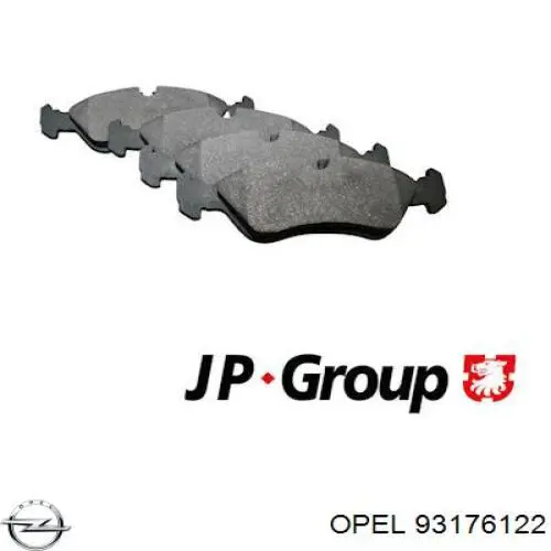 Купити 93176122 Opel Колодки гальмівні передні, дискові