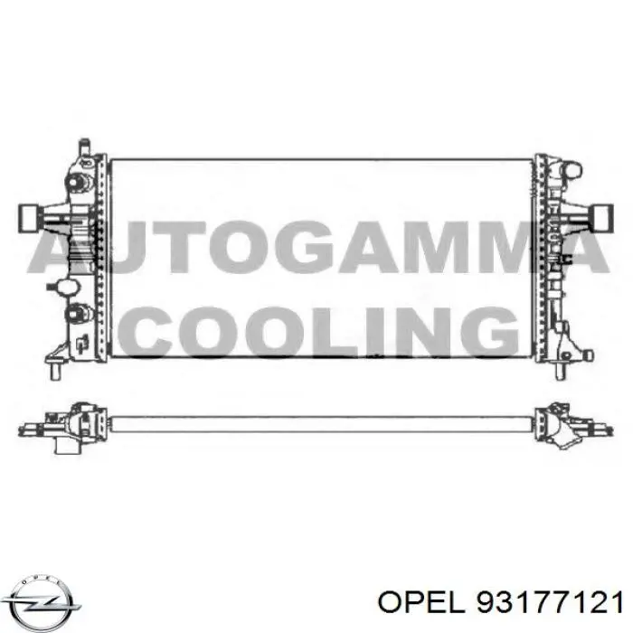 Радіатор основний Opel 93177121 ціна, від 54.62 USD