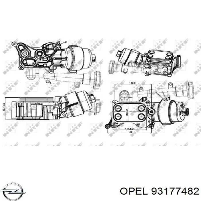 Корпус масляного фільтра 93177482 Opel