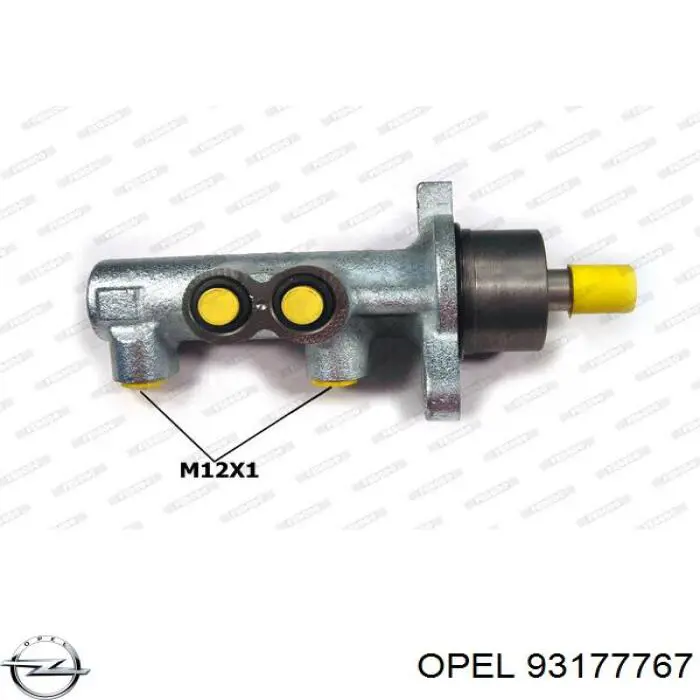 Циліндр головний гальма (Гідротормоз) Opel 93177767 ціна, від 67.40 USD