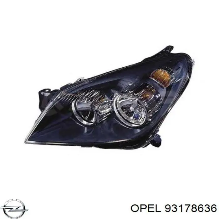 Купити 93178636 Opel Права блок фара
