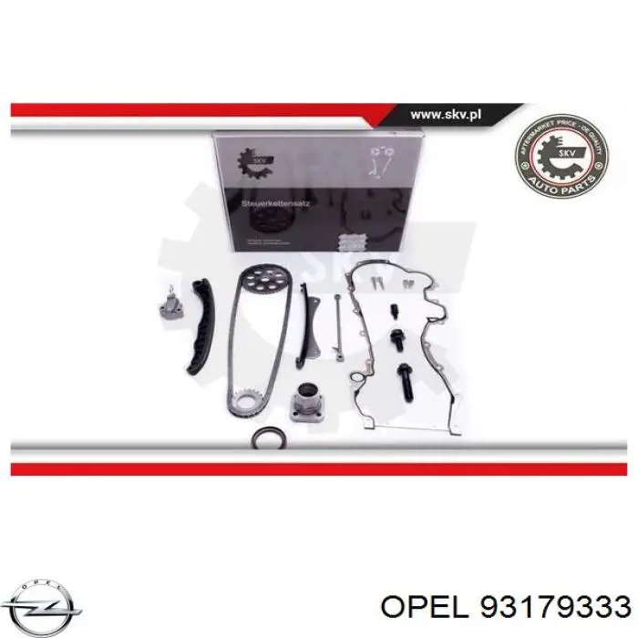 93179333 Opel Ланцюг ГРМ, комплект