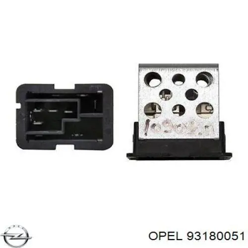 93180051 Opel резистор (опір пічки, обігрівача салону)