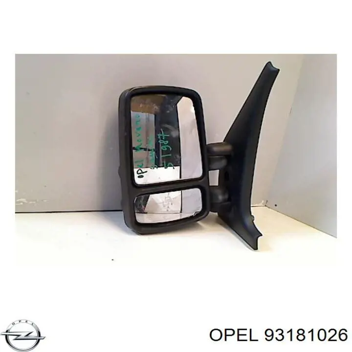 93181026 Opel дзеркало заднього виду, ліве