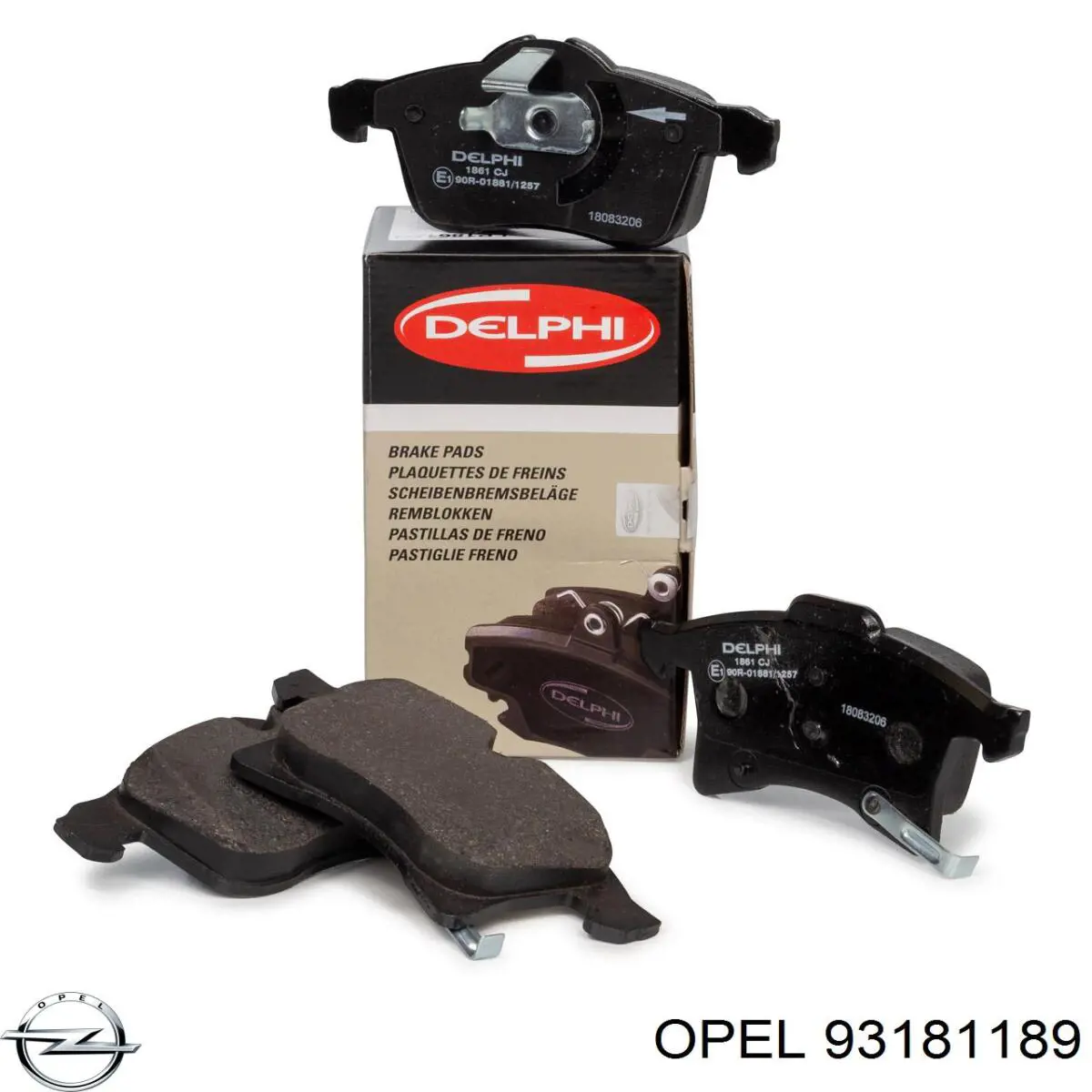 Тормозні колодки Opel 93181189