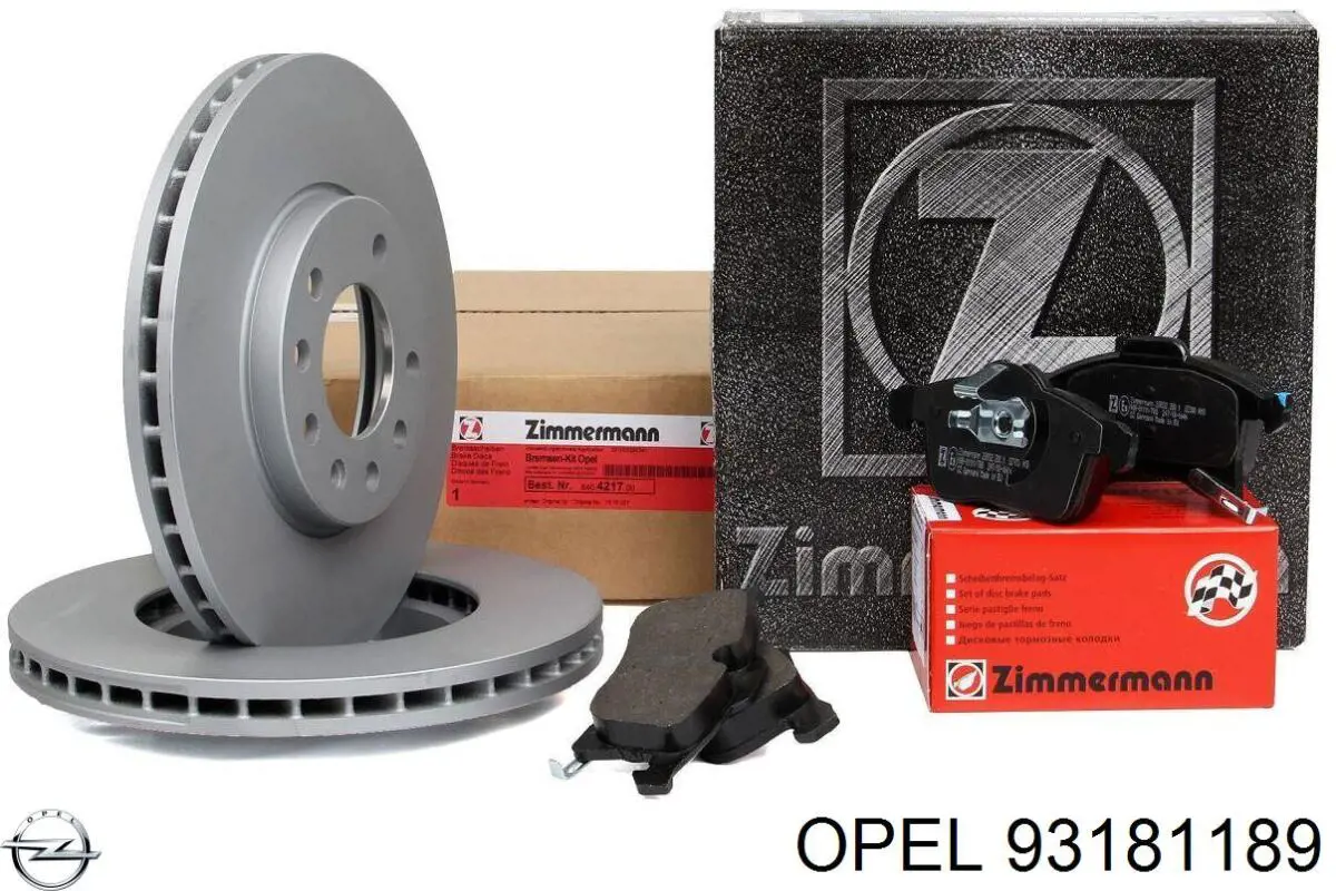 Купити 93181189 Opel Колодки гальмівні передні, дискові