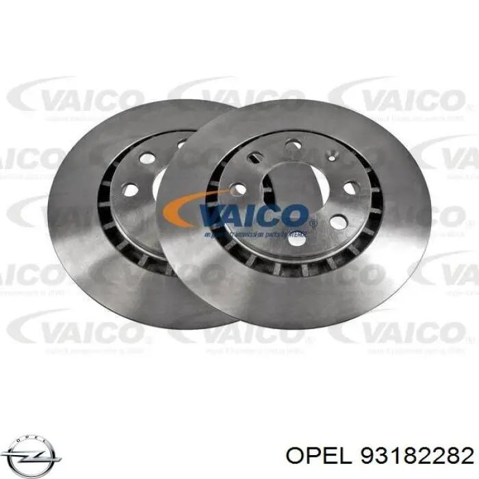 Диск переднього гальма Opel 93182282 ціна, від 27.14 USD
