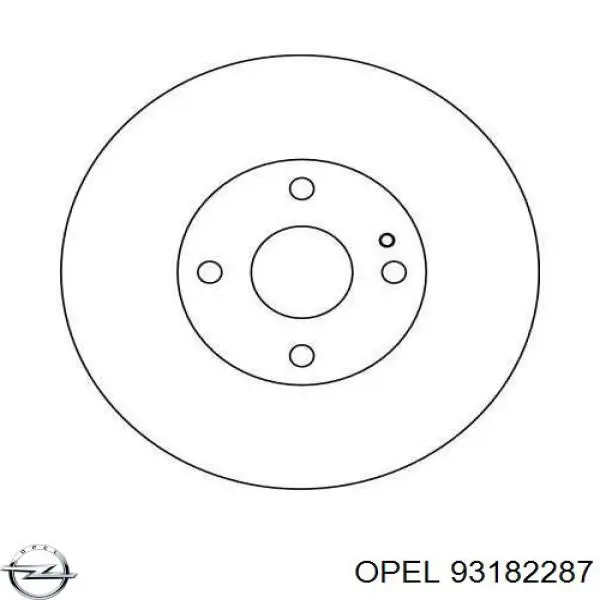 Купити 93182287 Opel Диск заднього гальма