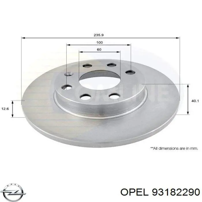 Купити 93182290 Opel Ротор гальмівний