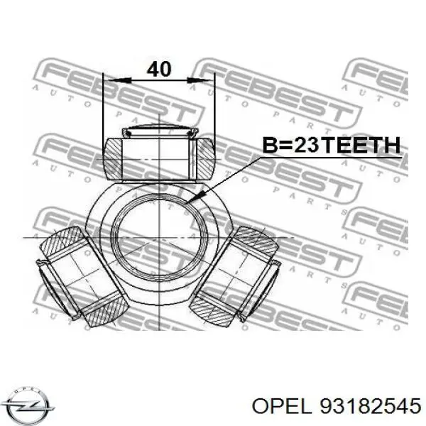 93182545 Opel шрус внутрішній, передній