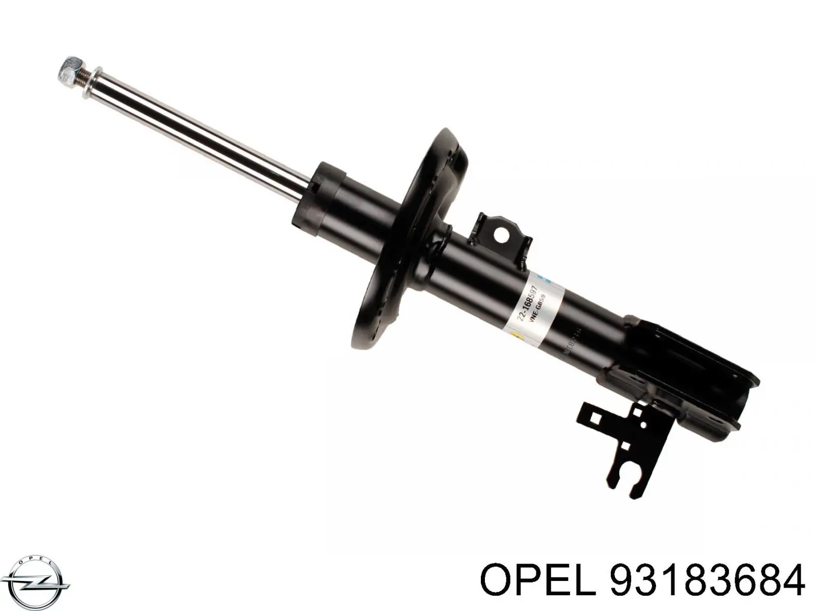 93183684 Opel амортизатор передній, лівий