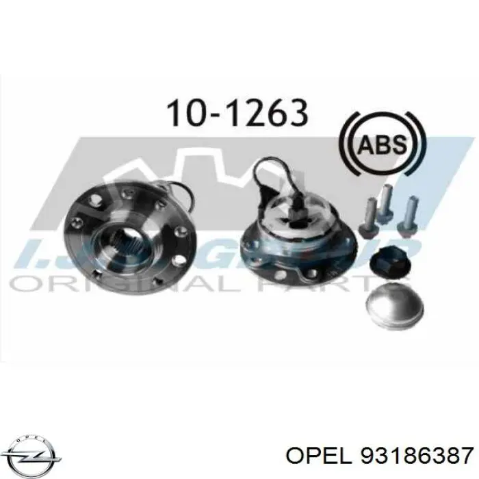 Маточина переднього колеса Opel 93186387