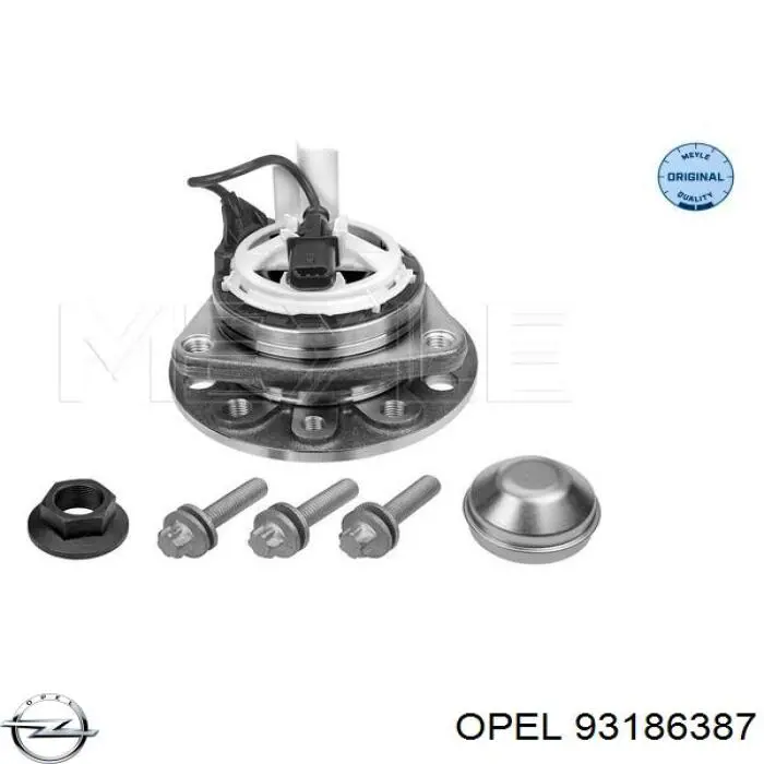 Маточина колеса передня Opel 93186387 ціна, від 76.87 USD