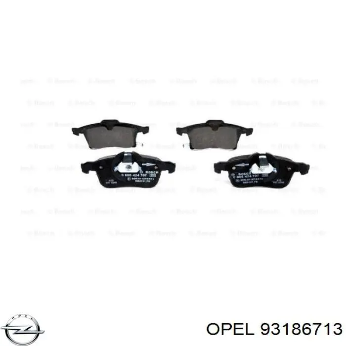 93186713 Opel Передні гальмівні колодки