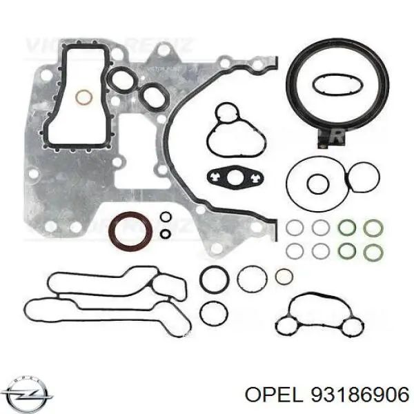 93186906 Opel Комплект прокладок двигуна, нижній