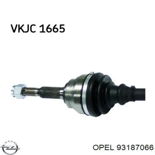 Піввісь передня, права Opel 93187066 ціна, від 80.77 USD