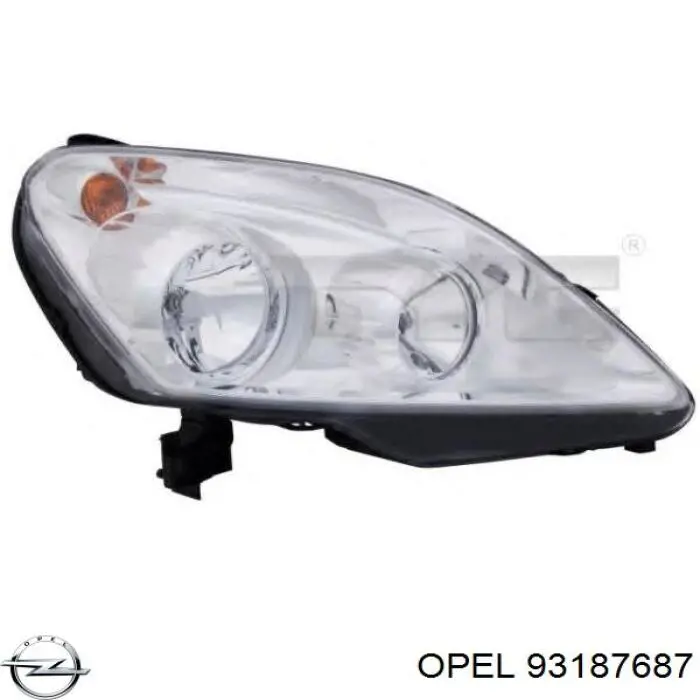 Фара права 1216650 Opel