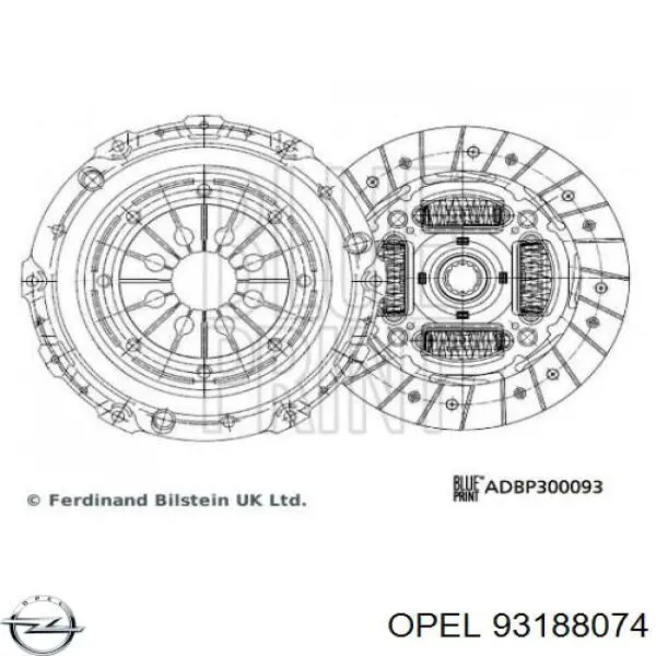 Комплект зчеплення (3 частини) Opel 93188074 ціна, від 213.92 USD