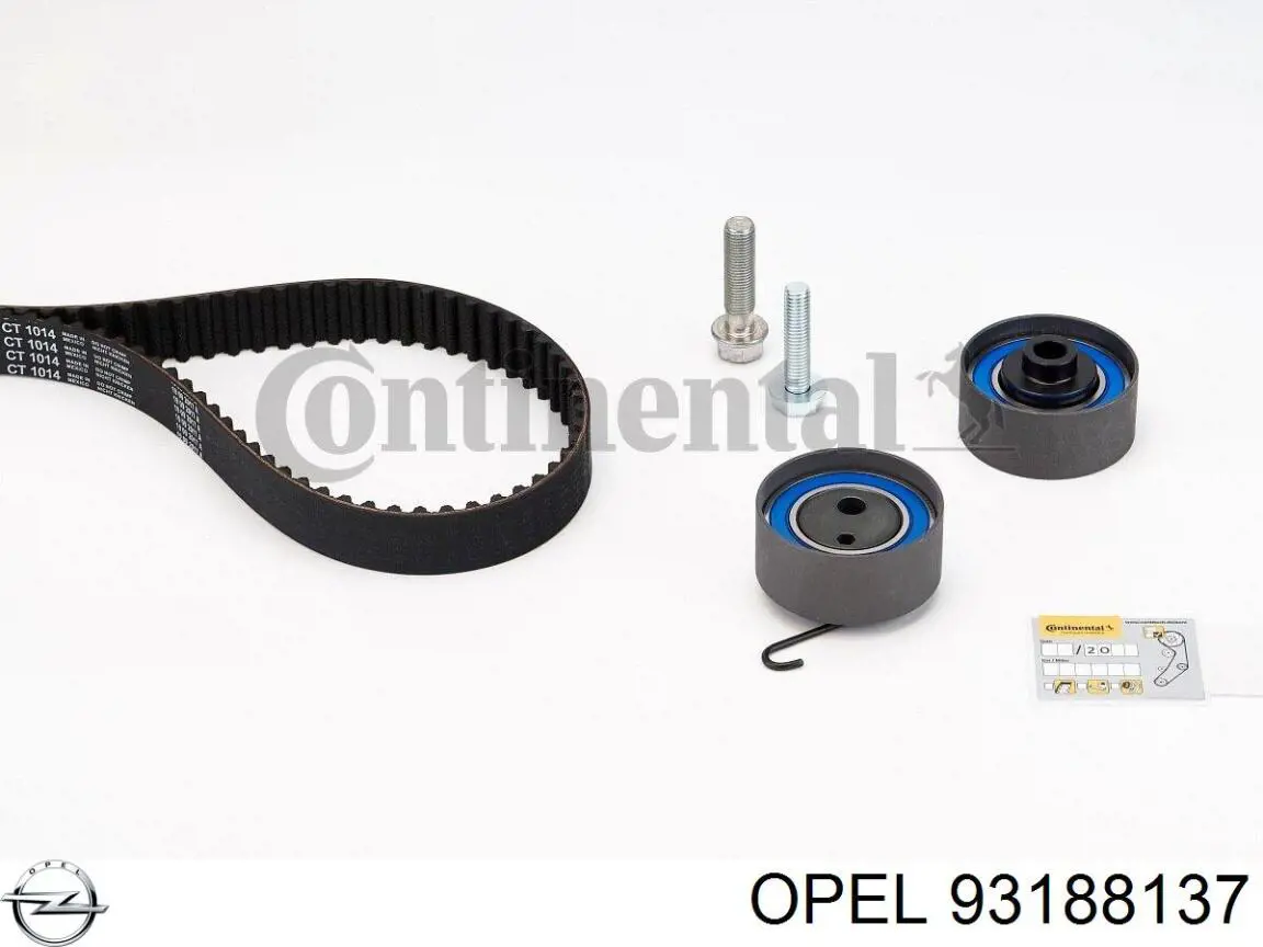 Комплект ГРМ Opel 93188137 ціна, від 85.21 USD