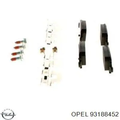 Задні дискові колодки Opel 93188452