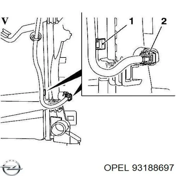 93188697 Opel Роз’єм датчика ABS