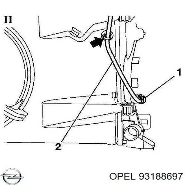 Роз’єм датчика ABS 93188697 Opel