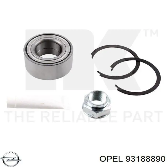 Комплект підшипник маточини передньої Opel 93188890 ціна, від 21.02 USD