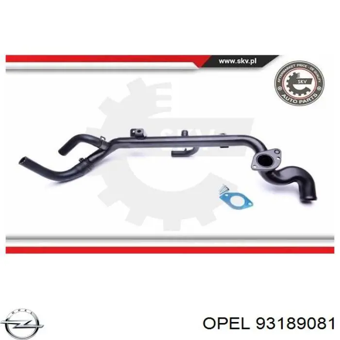 Шланг/патрубок системи охолодження Opel 93189081 ціна, від 38.50 USD