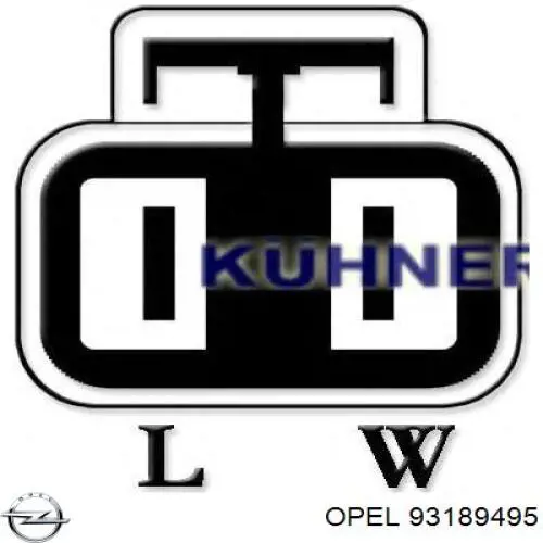 Генератор 93189495 Opel