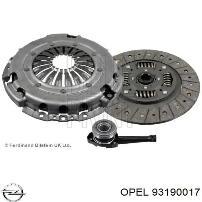 Купити 93190017 Opel Комплект зчеплення (диск, корзина, підшипник)