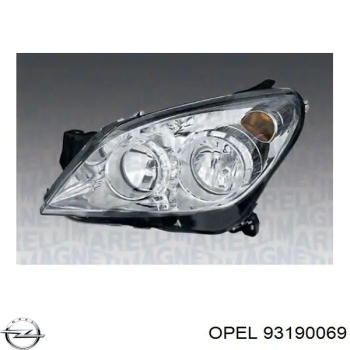 Фари Opel 93190069 ціна, від 115.29 USD