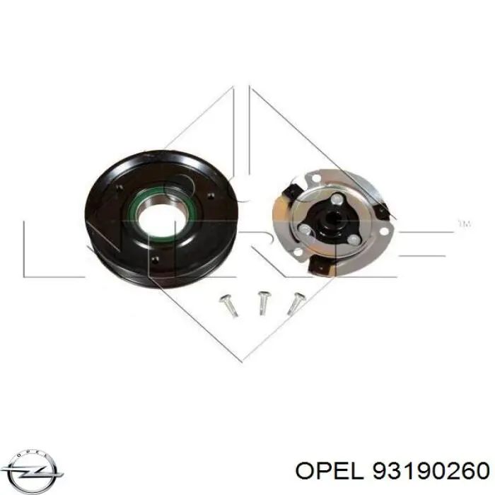 Компресор кондиціонера 93190260 Opel