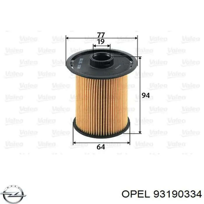 93190334 Opel Фільтр палива