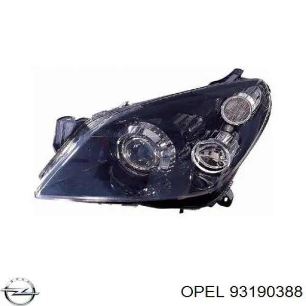 Фари Opel 93190388 ціна, від 165.75 USD
