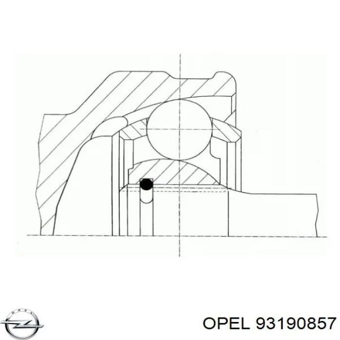 Граната колісна Opel 93190857 ціна, від 87.43 USD