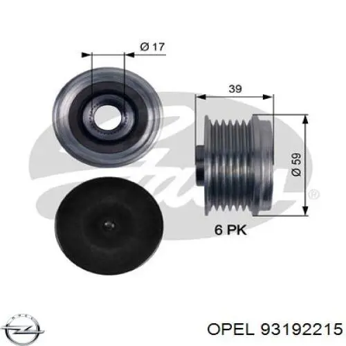 Інерційний шків Opel 93192215 ціна, від 29.99 USD