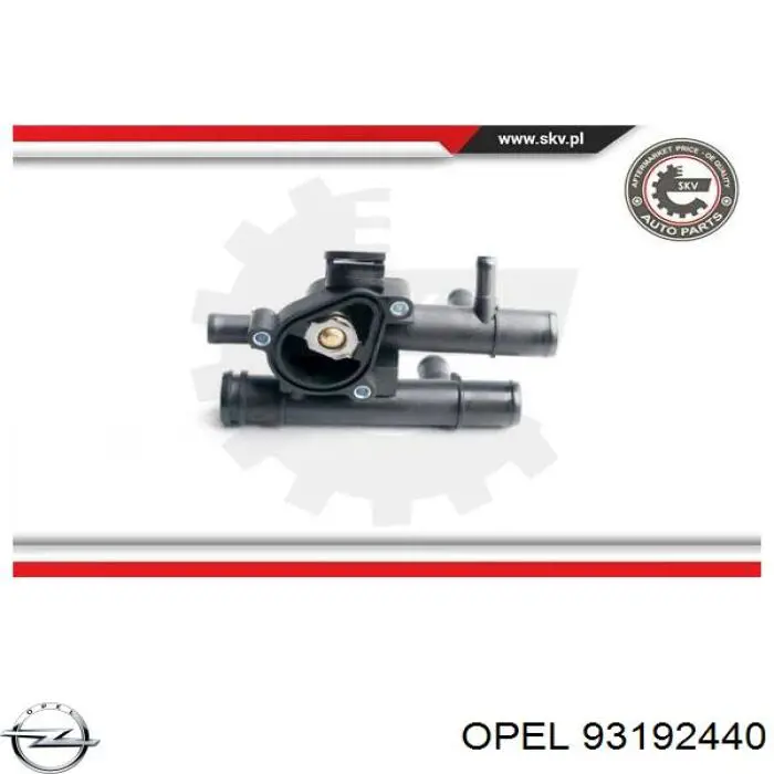 Корпус термостата 93192440 Opel