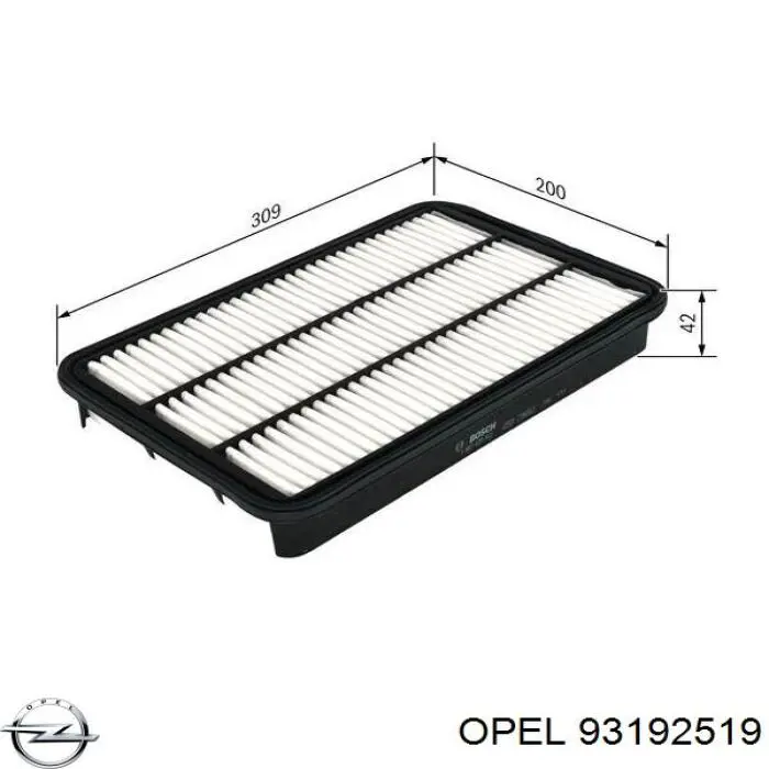 Елемент повітряного фільтра Opel 93192519 ціна, від 7.60 USD