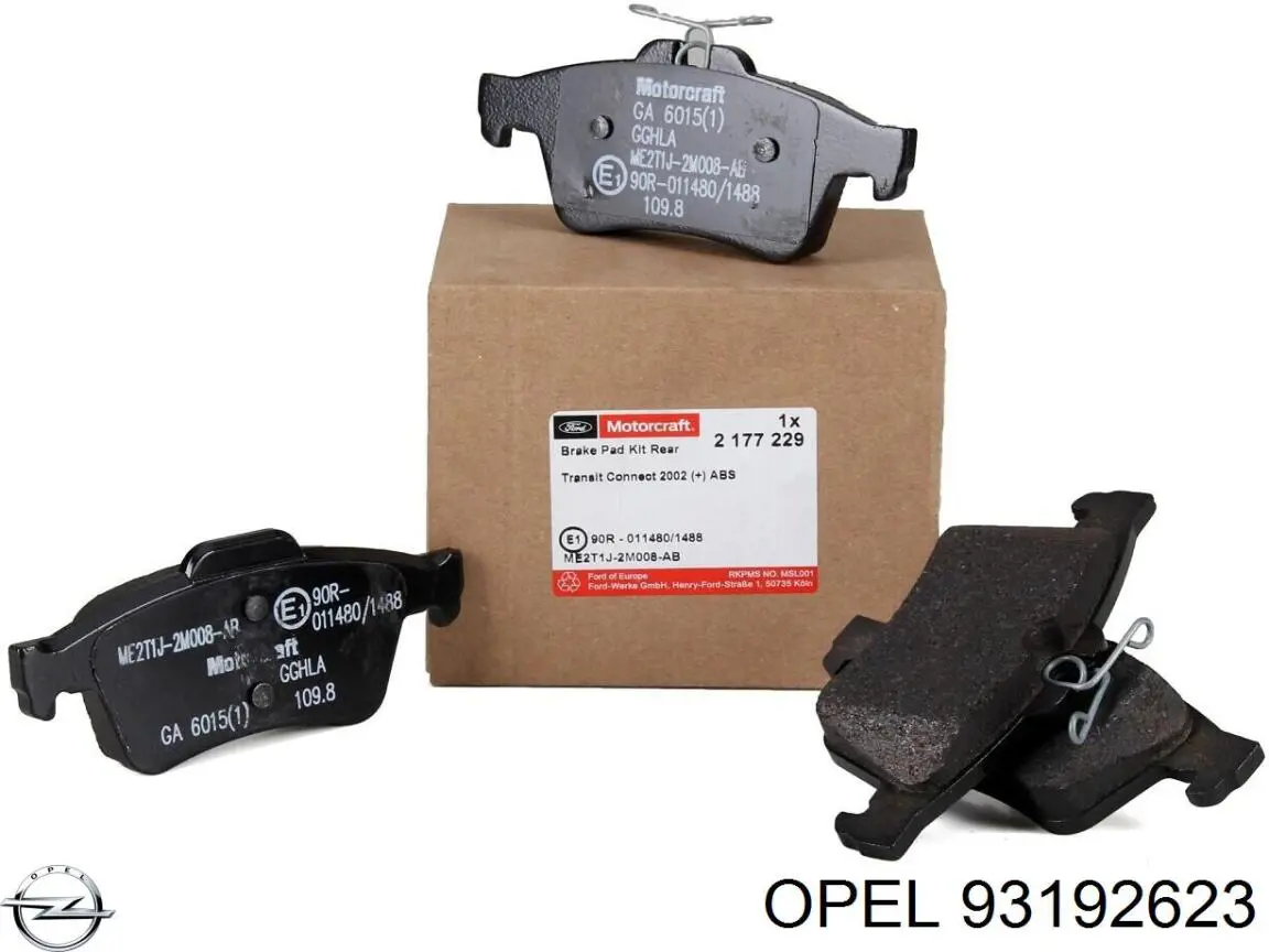 Купити 93192623 Opel Задні колодки